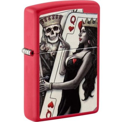товар Зажигалка Zippo Skull King Queen Beauty Red Matte 48624 Zippo магазин Tehnorama (официальный дистрибьютор Zippo в России)