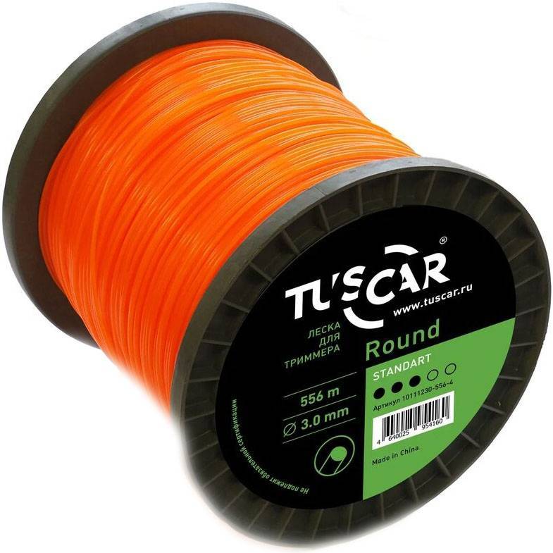 Леска для триммера Tuscar Round orange Standart 3.0ммх556м 10111230-556-4 Tuscar от магазина Tehnorama