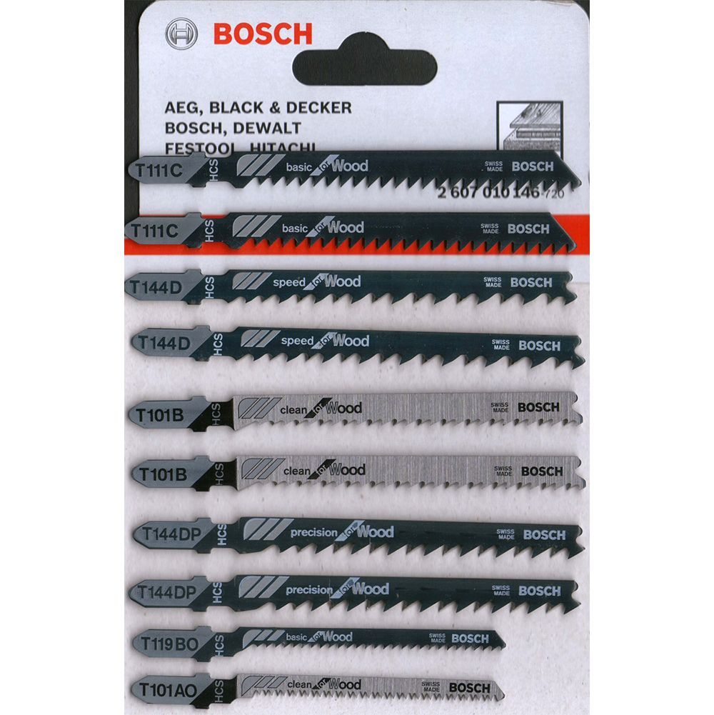Набор пилок для лобзиков Bosch 10шт 2607010146 Bosch от магазина Tehnorama