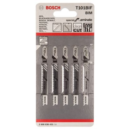 товар Пилки по дереву Bosch T101BIF 5шт BIM 2608636431 Bosch магазин Tehnorama (официальный дистрибьютор Bosch в России)