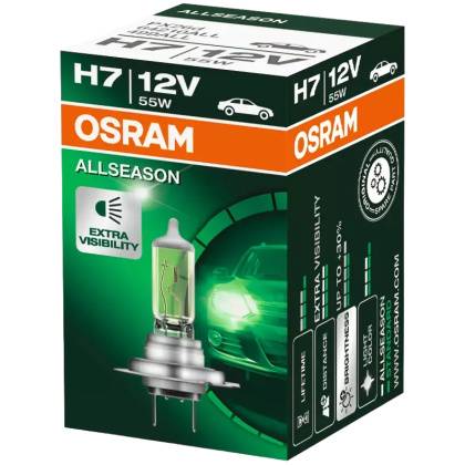 товар Лампа автомобильная галогенная Osram Allseason Ultra Life H7 12V 55W PX26d 64210ALL Osram магазин Tehnorama (официальный дистрибьютор Osram в России)