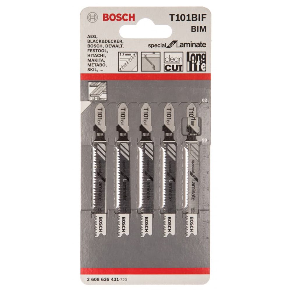 Пилки по дереву Bosch T101BIF 5шт BIM 2608636431 Bosch от магазина Tehnorama