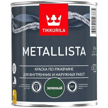 товар Краска для металла Tikkurila Metallista зеленая гладкая 0.9л 203622 Tikkurila магазин Tehnorama (официальный дистрибьютор Tikkurila в России)