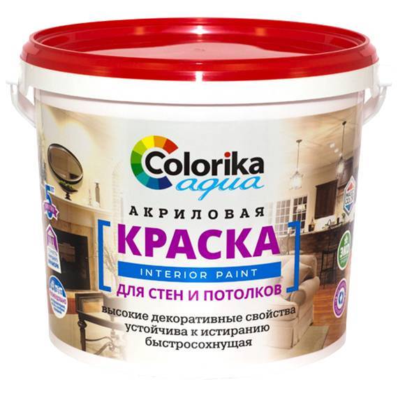 Краска водно-дисперсионная для стен и потолков Colorika Aqua белая 1кг Colorika от магазина Tehnorama