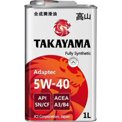 товар Масло моторное Takayama Adaptec 5W-40 A3/B4 SN/CF синтетическое 1л 605586 Takayama магазин Tehnorama (официальный дистрибьютор Takayama в России)