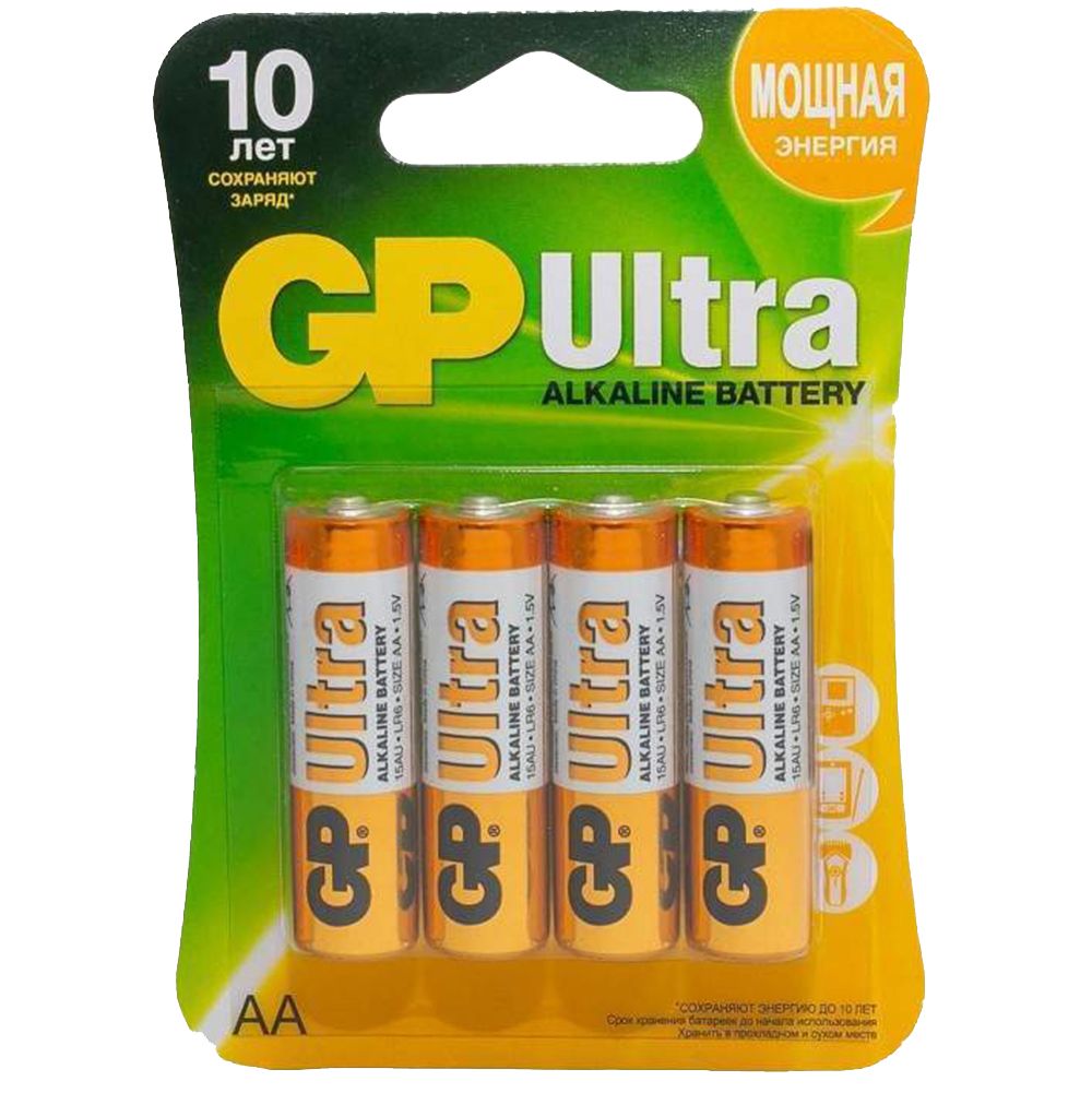 Батарейка GP Ultra 15A LR6/316 BL4 4 шт 419889 GP от магазина Tehnorama