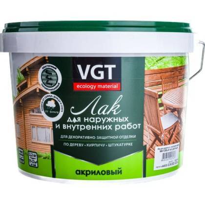 товар Лак акриловый VGT матовый 2.2кг 23837 VGT магазин Tehnorama (официальный дистрибьютор VGT в России)