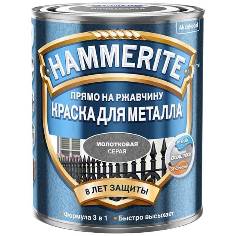 Краска для металла Hammerite молотковая серая 0.75л 5093488 Hammerite от магазина Tehnorama