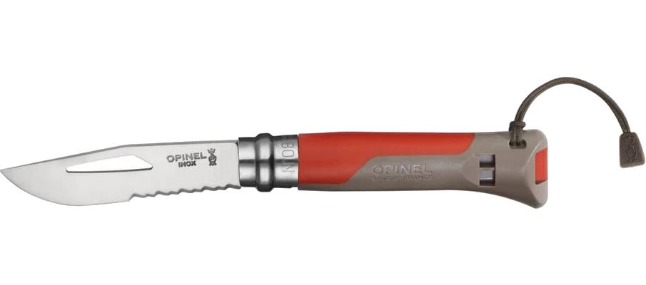 Нож Opinel №8 Outdoor нержавеющая сталь рукоять из пластика красная 001714 Opinel от магазина Tehnorama