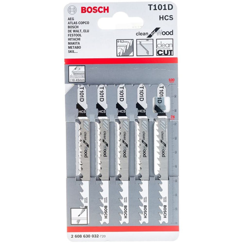 Пилки по дереву Bosch T101D 5шт 2608630032 Bosch от магазина Tehnorama