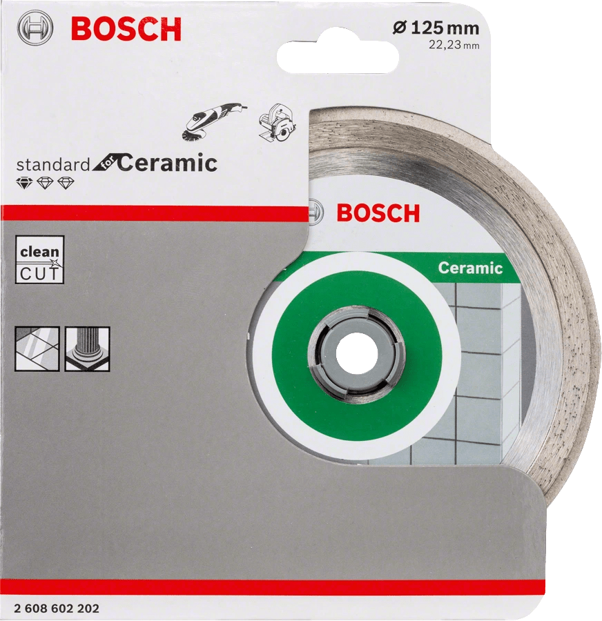 Алмазный диск отрезной по керамической плитке Bosch standart for Ceramic 125х22.2 мм 2608602202 Bosch от магазина Tehnorama
