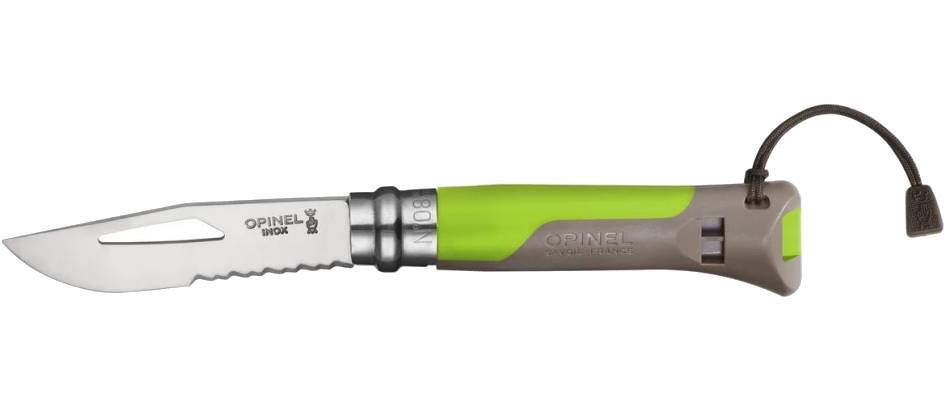 Нож Opinel №8 Outdoor нержавеющая сталь рукоять из пластика зеленая 001715 Opinel от магазина Tehnorama