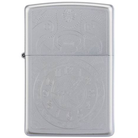 Зажигалка Zippo Clock Satin Chrome серебристая матовая 29699 Zippo от магазина Tehnorama