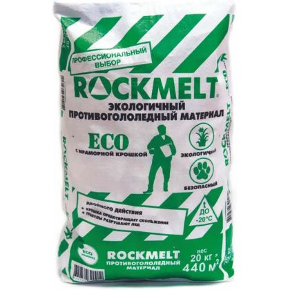 товар Антигололед Rockmelt Eco двойного действия с мраморной крошкой 20кг 50770 Rockmelt магазин Tehnorama (официальный дистрибьютор Rockmelt в России)