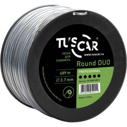товар Леска для триммера Tuscar Round Duo Professional 2.7ммх689м 10112527-689-4 Tuscar магазин Tehnorama (официальный дистрибьютор Tuscar в России)