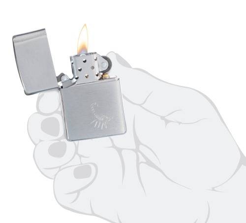 Зажигалка Zipp Brushed Chrome серебристая 29684 Zippo от магазина Tehnorama