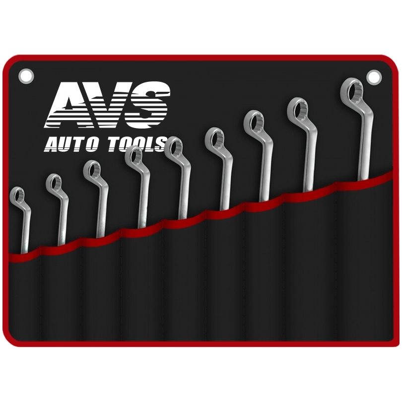 Набор ключей гаечных накидных изогнутых AVS K2N9M 6-24мм 9 шт A07650S AVS от магазина Tehnorama
