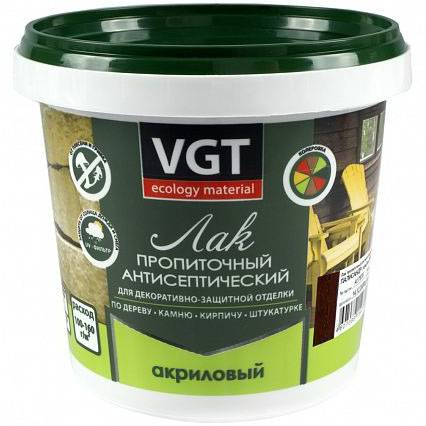 Лак акриловый с антисептиком VGT палисандр 0.9кг 43044 VGT от магазина Tehnorama