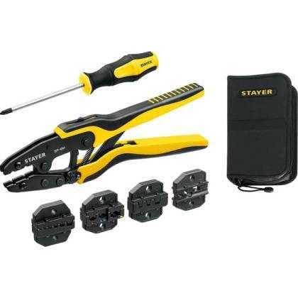 товар Пресс-клещи Stayer SP-4M 4 матрицы в сумке-чехле 45445 Stayer магазин Tehnorama (официальный дистрибьютор Stayer в России)