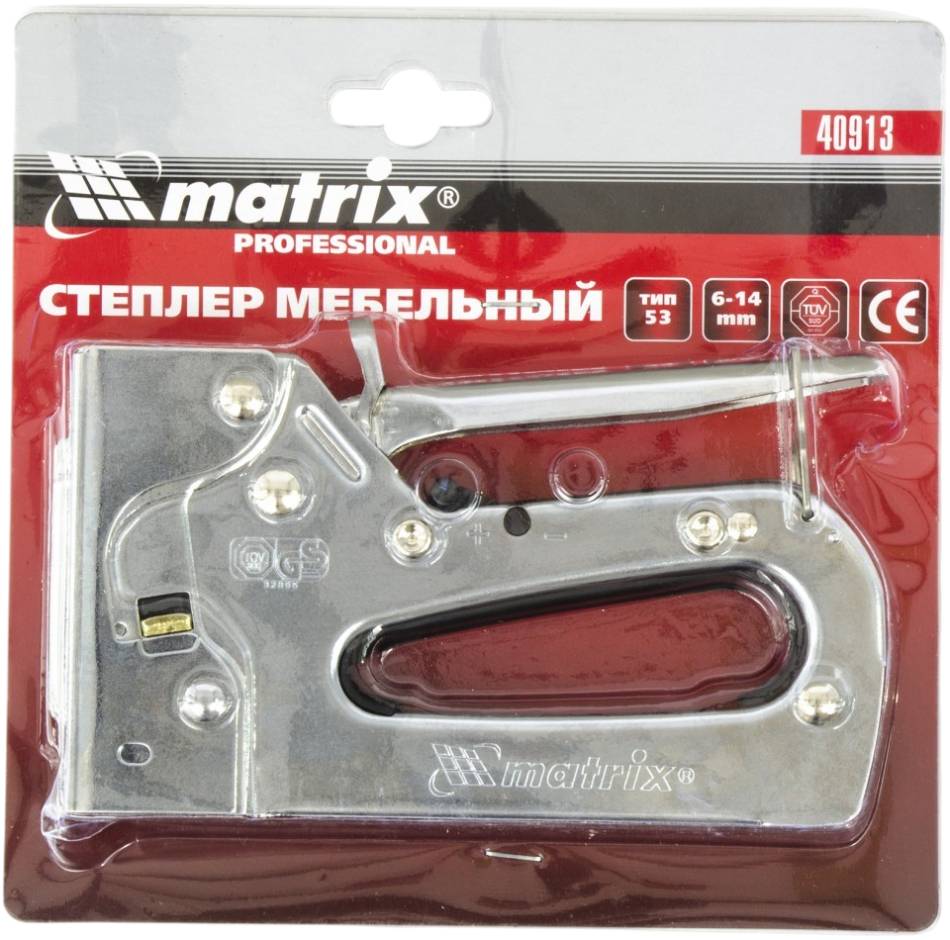 Степлер мебельный Matrix Professional металлический регулируемый тип скобы 53 6-14мм 40913 Matrix от магазина Tehnorama