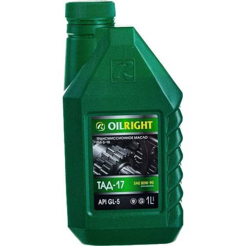 Масло трансмиссионное Oilright ТАД-17И 80W-90 GL-5 1л 2547 Oilright от магазина Tehnorama