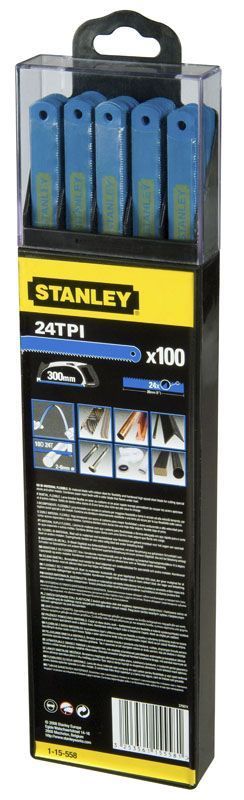 Полотно для ножовки по металу Stanley 100шт L aser -24 биметал 1-15-558 Stanley от магазина Tehnorama