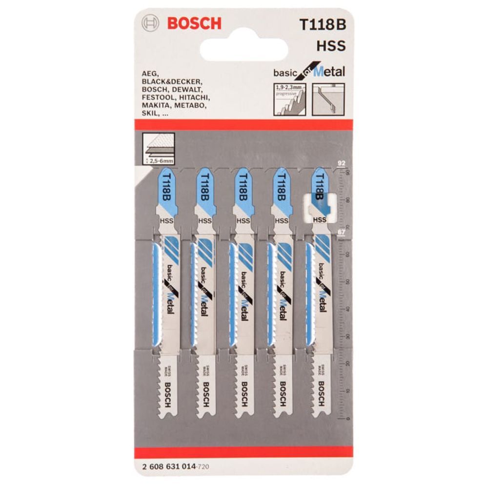 Пилки по металлу Bosch Т118B 5шт 2608631014 Bosch от магазина Tehnorama