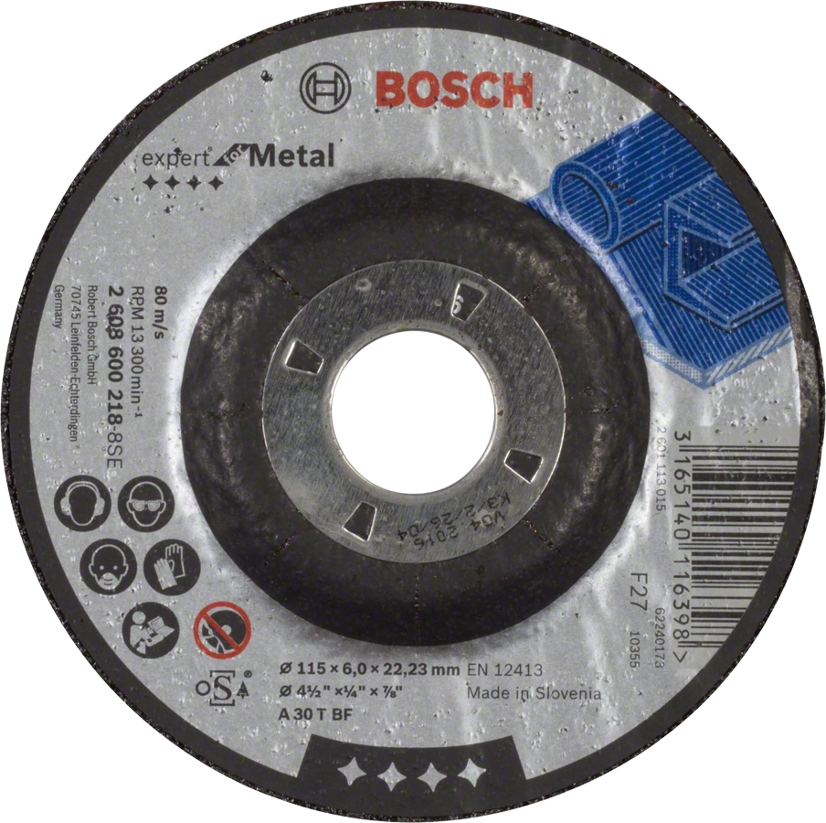 товар Круг обдирочный Bosch Expert for Metal сталь 115х6х22мм 2608600218 Bosch магазин Tehnorama (официальный дистрибьютор Bosch в России)