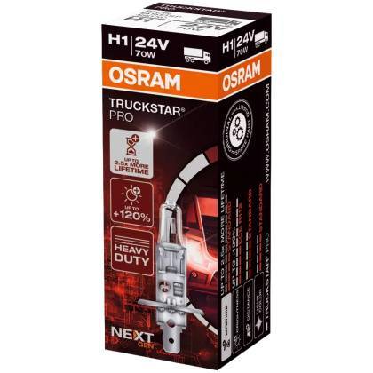 товар Лампа автомобильная галогенная Osram Truckstar Pro H1 24V 70W P14.5s 64155TSP Osram магазин Tehnorama (официальный дистрибьютор Osram в России)