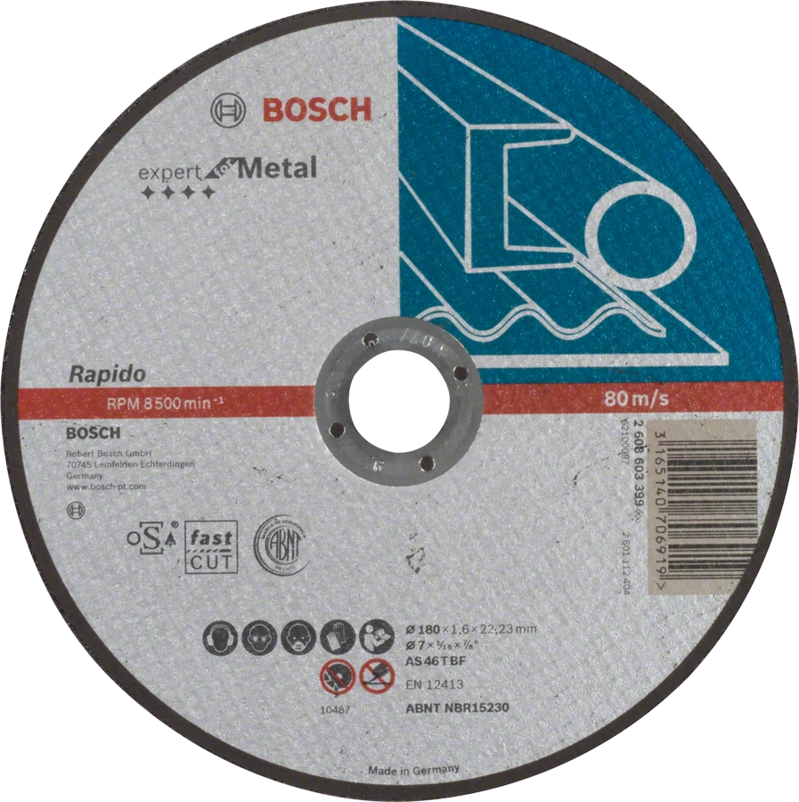 Круг отрезной Bosch Expert for Metal по металлу 180х1.6х22мм 2608603399 Bosch от магазина Tehnorama