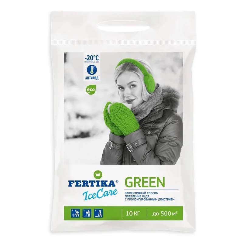 Антигололед Фертика Icecare Green продолжительного действия 10кг 1207070 Фертика от магазина Tehnorama