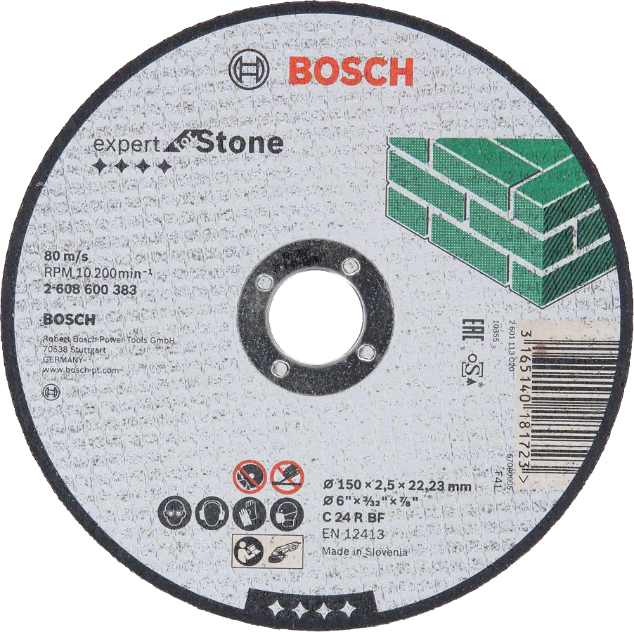 товар Круг отрезной Bosch Expert for Stone по камню 150х2.5х22мм 2608600383 Bosch магазин Tehnorama (официальный дистрибьютор Bosch в России)