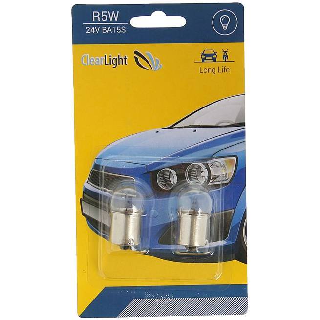 Лампа автомобильная сигнальная ClearLight R5W 12V BA15S 2шт CL-R5W-12V 2B ClearLight от магазина Tehnorama