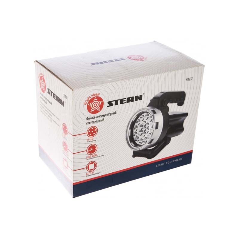 Фонарик аккумуляторный Stern 19 светодиодов 90533 Stern от магазина Tehnorama