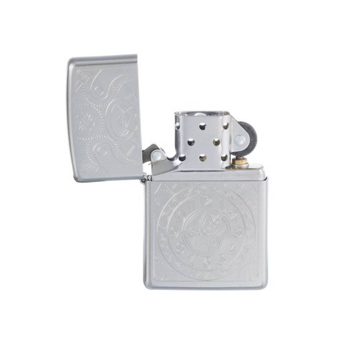 Зажигалка Zippo Clock Satin Chrome серебристая матовая 29699 Zippo от магазина Tehnorama