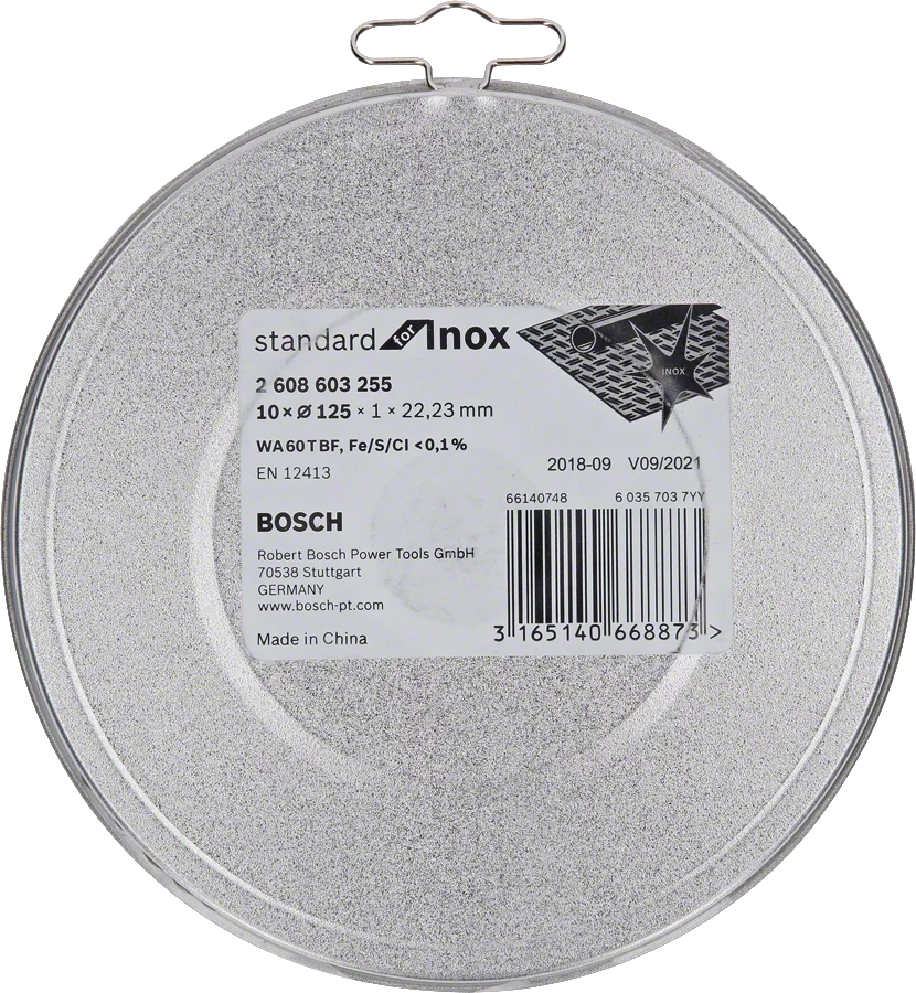 Круг отрезной Bosch Standard for Inox по нержавеющей стали 125х1х22мм 2608603171 Bosch от магазина Tehnorama
