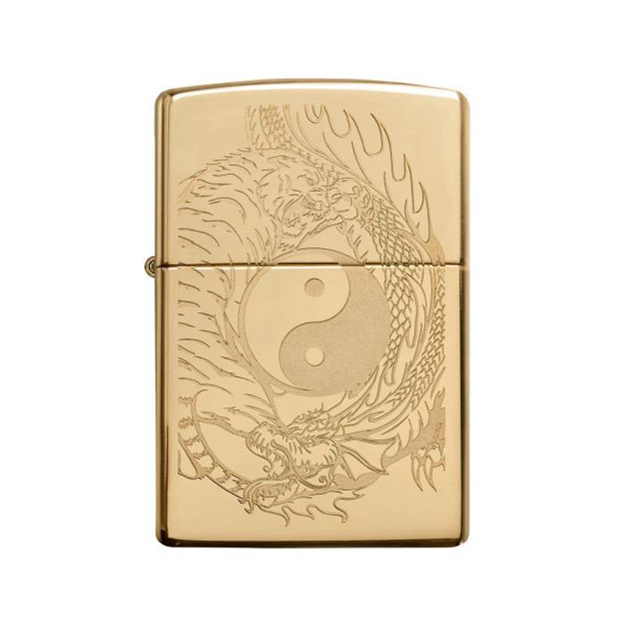 Зажигалка Zippo Tiger and Dragon Design с покрытием High Polish Brass 49024 Zippo от магазина Tehnorama