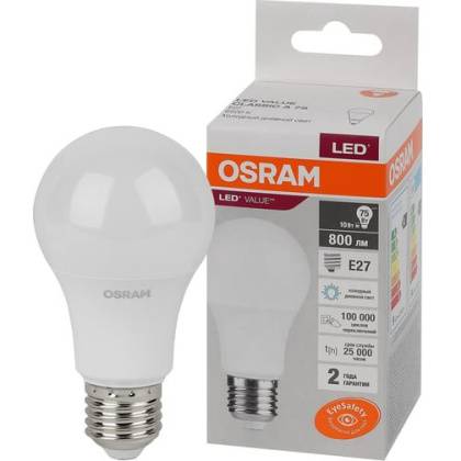 товар Лампа светодиодная Osram 10Вт Е27 белый свет груша 4058075578913 Osram магазин Tehnorama (официальный дистрибьютор Osram в России)