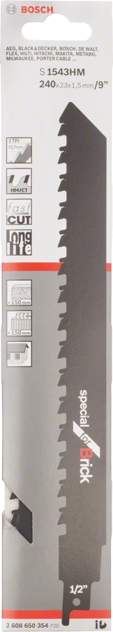 Пилки для ножовки Bosch S1543HM 1шт 2608650354 Bosch от магазина Tehnorama