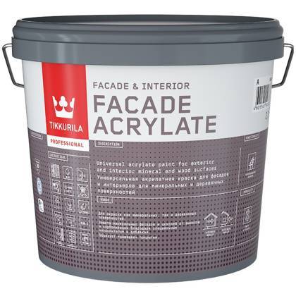 товар Краска водно-дисперсионная для цоколей и фасадов Tikkurila Facade Acrylate глубокоматовая 2.7л 205606 Tikkurila магазин Tehnorama (официальный дистрибьютор Tikkurila в России)