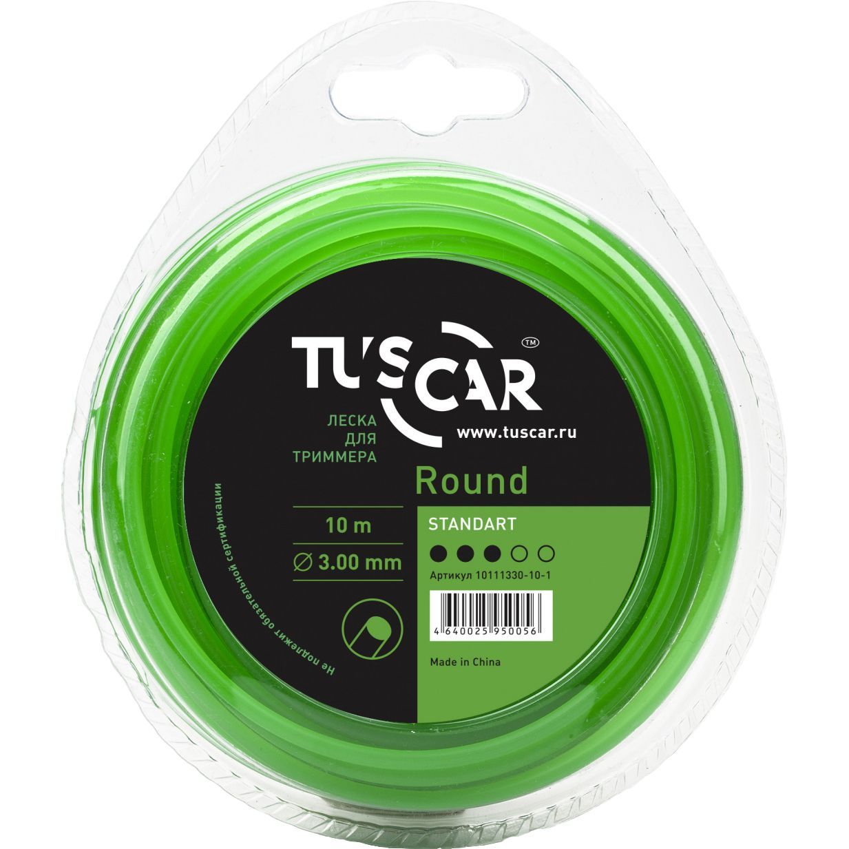 Корд триммерный Tuscar Round Standart 3мм 10м 10111330-10-1 Tuscar от магазина Tehnorama