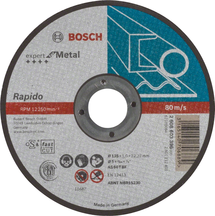 Круг отрезной Bosch Expert for Metal Rapido по металлу 125х1х22мм 2608603396 Bosch от магазина Tehnorama