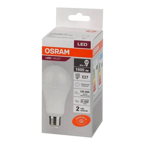 Лампа светодиодная Osram 20Вт Е27 теплый свет груша 4058075579323 Osram от магазина Tehnorama