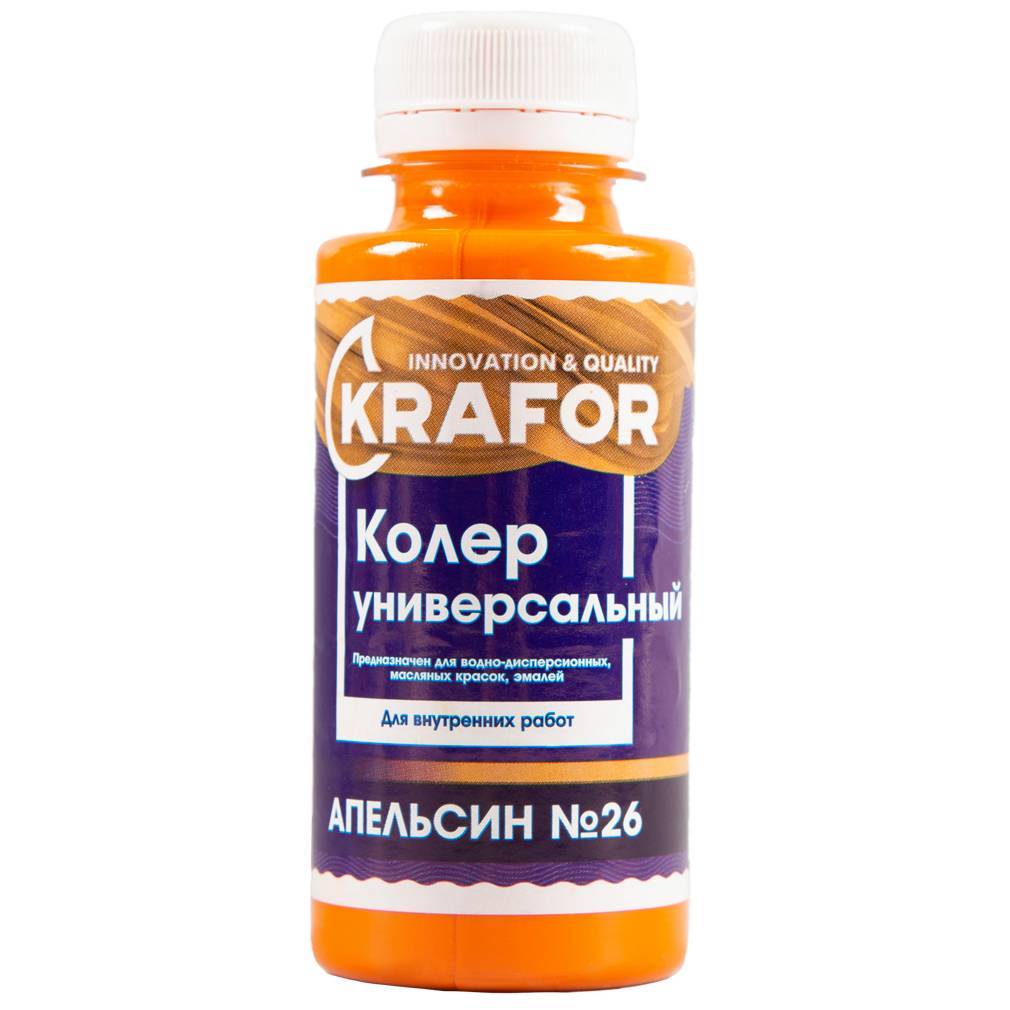 Колер универсальный Krafor №26 апельсин 100мл 32170 Krafor от магазина Tehnorama