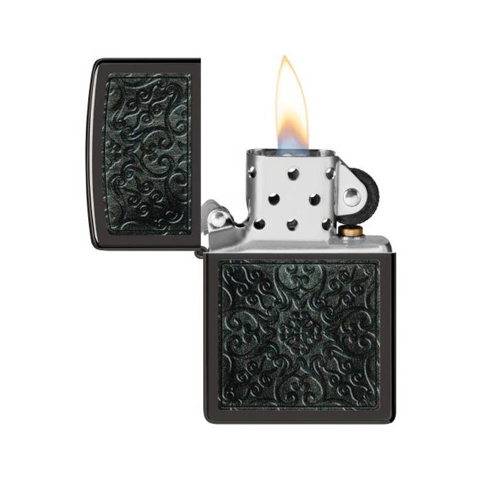 Зажигалка Zippo Pattern High Polish Black черная 48961 Zippo от магазина Tehnorama