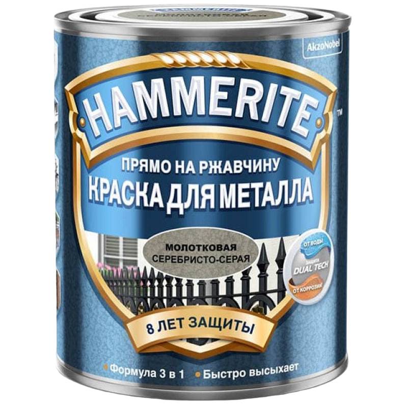 Краска для металла Hammerite молотковая серебристо-серая 0.75л 5093604 Hammerite от магазина Tehnorama