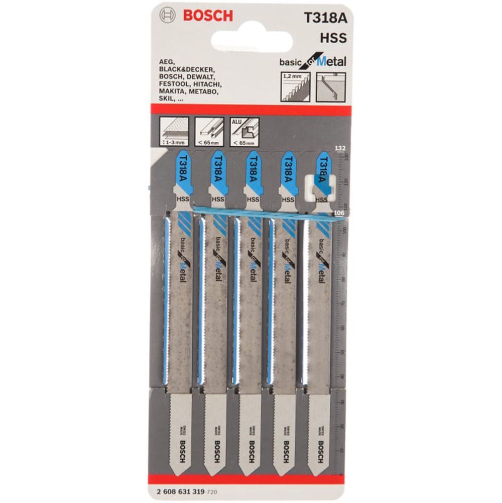 Пилки по металлу Bosch Т318А 5шт 2608631319 Bosch от магазина Tehnorama