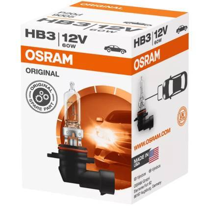 товар Лампа автомобильная галогенная Osram HB3 12V 60W P20d 9005 Osram магазин Tehnorama (официальный дистрибьютор Osram в России)