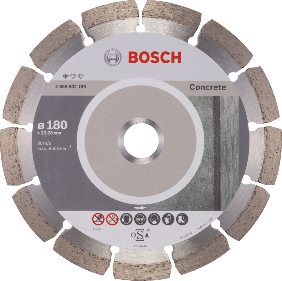 товар Алмазный диск по бетону Bosch 180х22.2 мм 2608602199 Bosch магазин Tehnorama (официальный дистрибьютор Bosch в России)