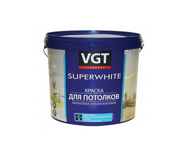 Краска для потолков VGT вд-ак-2180 супербелая 7кr 15333 VGT от магазина Tehnorama